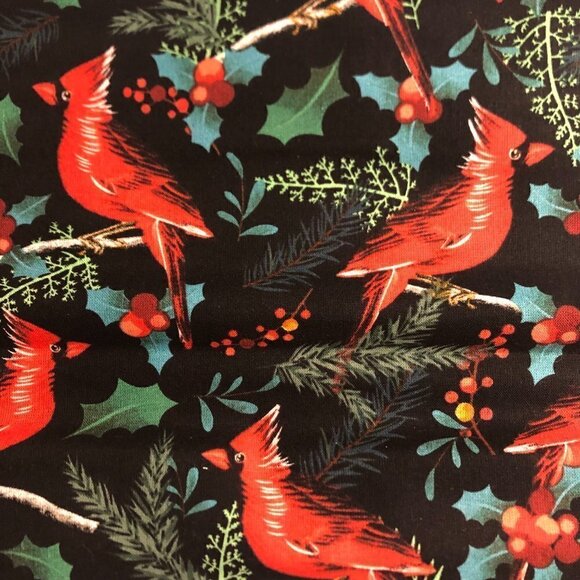 🛒 $8 Cotton Fabric - 4 Christmas Fat Quarters - Quilt #17 - Picture 3 of 5